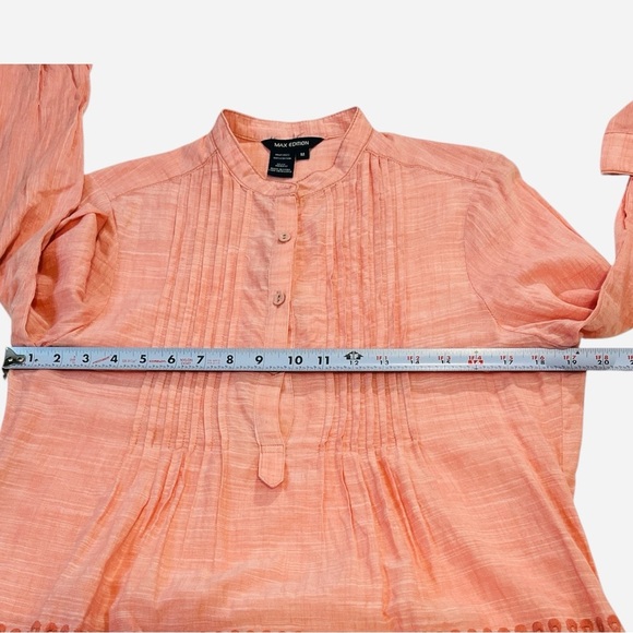 MAX Edition Boho Top, pleated details, and embroidered patterns, Pink, Medium - Picture 7 of 13